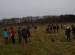 Students in action planting trees