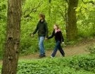 Family spending time together in some woodlands