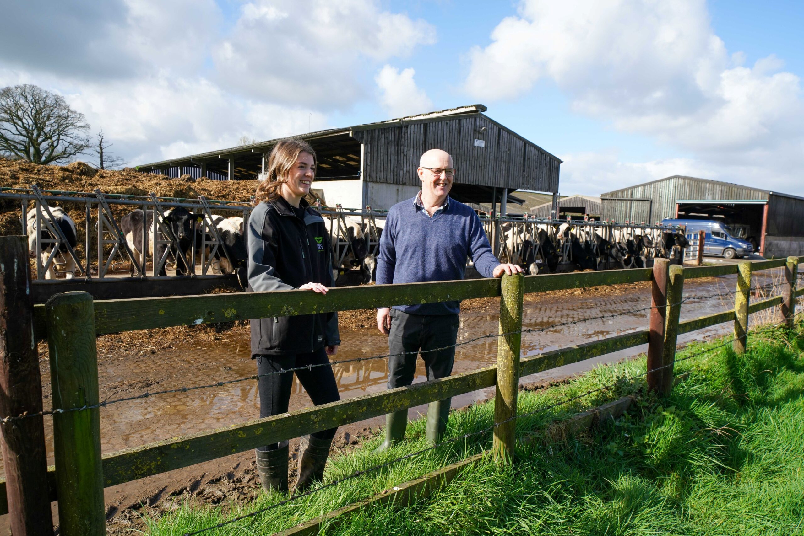 A Woodland Advisor from the Mersey Forest talking to a farmer