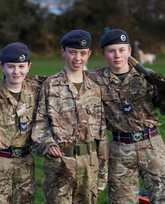 cadets helping with tree planting at Oxton Fields Wirral