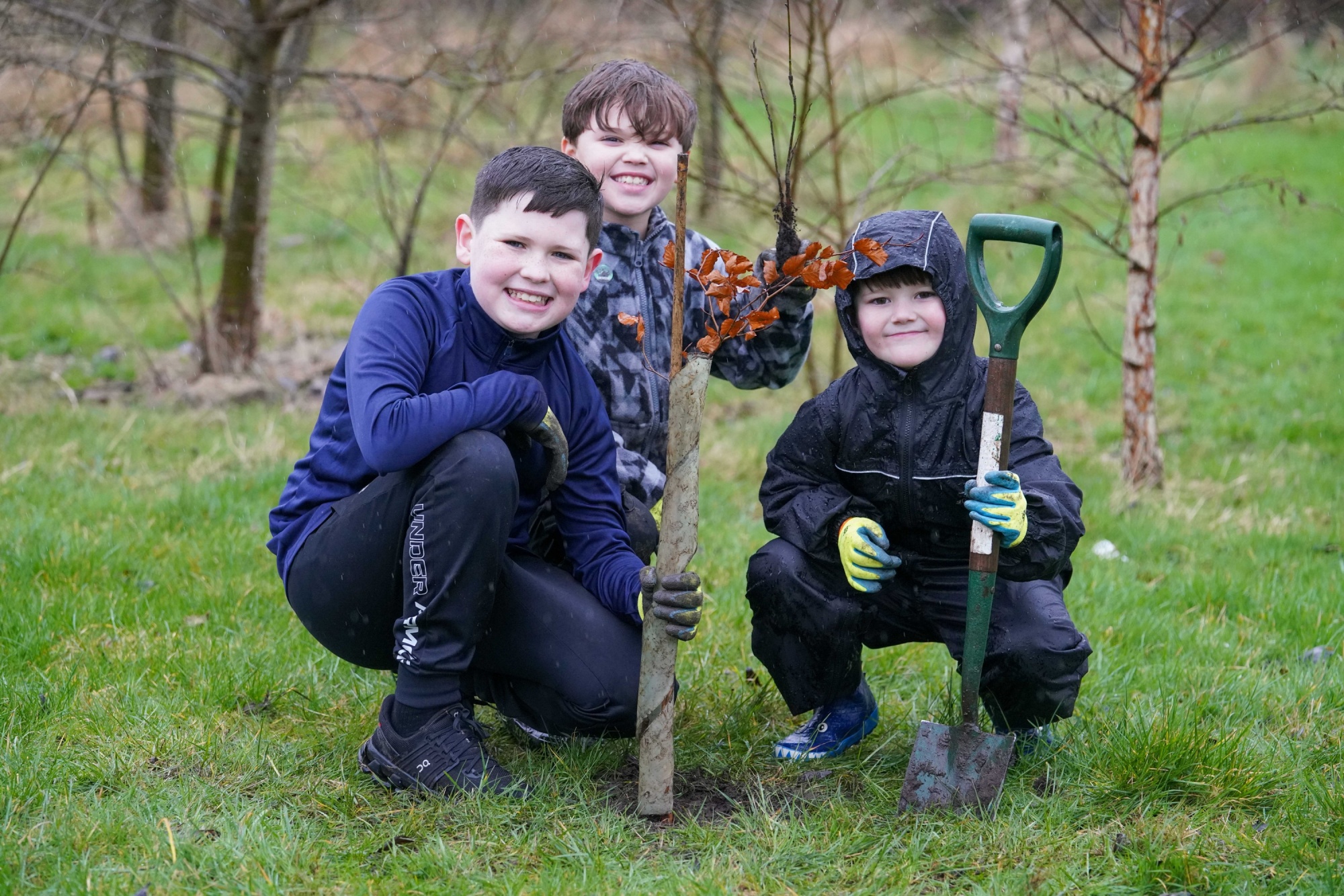 pupils at St paul and St Timothy's School Liverpool help with planting